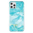 For iPhone 12 Pro Max IMD Marble Pattern TPU Phone Case(Green) - 1