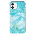 For iPhone 11 IMD Marble Pattern TPU Phone Case (Green) - 1