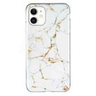 For iPhone 11 IMD Marble Pattern TPU Phone Case (White) - 1