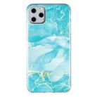 For iPhone 11 Pro Max IMD Marble Pattern TPU Phone Case (Green) - 1