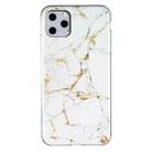 For iPhone 11 Pro Max IMD Marble Pattern TPU Phone Case (White) - 1