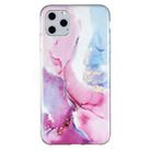 For iPhone 11 Pro Max IMD Marble Pattern TPU Phone Case (Pink Blue) - 1