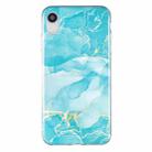 For iPhone XR IMD Marble Pattern TPU Phone Case(Green) - 1