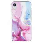 For iPhone XR IMD Marble Pattern TPU Phone Case(Pink Blue) - 1