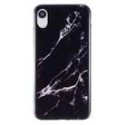 For iPhone XR IMD Marble Pattern TPU Phone Case(Black) - 1