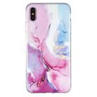 For iPhone X / XS IMD Marble Pattern TPU Phone Case(Pink Blue) - 1