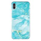 For iPhone XS Max IMD Marble Pattern TPU Phone Case(Green) - 1