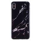 For iPhone XS Max IMD Marble Pattern TPU Phone Case(Black) - 1