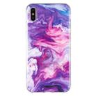 For iPhone XS Max IMD Marble Pattern TPU Phone Case(Red) - 1