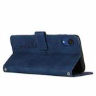 For Samsung Galaxy A03 Core Skin Feel Heart Pattern Leather Phone Case With Lanyard(Blue) - 3