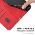 For Samsung Galaxy A72 Skin Feel Heart Pattern Leather Phone Case With Lanyard(Red) - 7