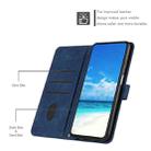 For Samsung Galaxy S20 FE Skin Feel Heart Pattern Leather Phone Case With Lanyard(Blue) - 5