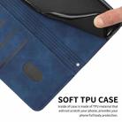 For Samsung Galaxy S20 FE Skin Feel Heart Pattern Leather Phone Case With Lanyard(Blue) - 7