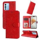 For vivo S12 Pro / V23 Pro Embossed Sunflower Leather Phone Case(Red) - 1