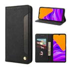 For Samsung Galaxy Xcover6 Pro Skin Feel Splicing Leather Phone Case(Black) - 1
