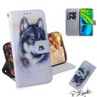 For Xiaomi Note 10 3D Colored Drawing Horizontal Flip Leather Case with Holder & Card Slot & Wallet(Wolf) - 1