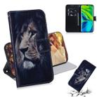 For Xiaomi Note 10 3D Colored Drawing Horizontal Flip Leather Case with Holder & Card Slot & Wallet(Lion) - 1