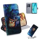 For Huawei Nova 7i 3D Colored Drawing Horizontal Flip Leather Case with Holder & Card Slot & Wallet(Owl) - 1