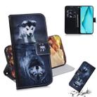 For Huawei Nova 7i 3D Colored Drawing Horizontal Flip Leather Case with Holder & Card Slot & Wallet(Wolf and Dog) - 1