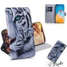 For Huawei P40 Pro 3D Colored Drawing Horizontal Flip Leather Case with Holder & Card Slot & Wallet(Tiger) - 1