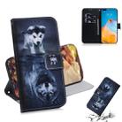 For Huawei P40 Pro 3D Colored Drawing Horizontal Flip Leather Case with Holder & Card Slot & Wallet(Wolf and Dog) - 1
