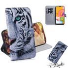 For Galaxy A01 3D Colored Drawing Horizontal Flip Leather Case with Holder & Card Slot & Wallet(Tiger) - 1