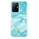For Xiaomi 11T Pro IMD Marble Pattern TPU Phone Case(Green) - 1