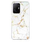 For Xiaomi 11T Pro IMD Marble Pattern TPU Phone Case(White) - 1
