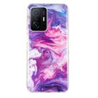 For Xiaomi 11T Pro IMD Marble Pattern TPU Phone Case(Red) - 1