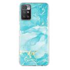 For Xiaomi Redmi 10 IMD Marble Pattern TPU Phone Case(Green) - 1