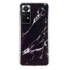For Xiaomi Redmi Note 11 Global IMD Marble Pattern TPU Phone Case(Black) - 1