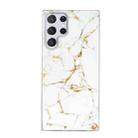 For Samsung Galaxy S22 Ultra 5G IMD Marble Pattern TPU Phone Case(White) - 1