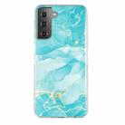 For Samsung Galaxy S21 5G IMD Marble Pattern TPU Phone Case(Green) - 1
