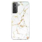 For Samsung Galaxy S21 5G IMD Marble Pattern TPU Phone Case(White) - 1