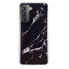 For Samsung Galaxy S21+ 5G IMD Marble Pattern TPU Phone Case(Black) - 1