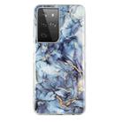 For Samsung Galaxy S21 Ultra 5G IMD Marble Pattern TPU Phone Case(Grey) - 1