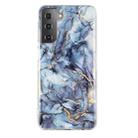 For Samsung Galaxy S21 FE 5G IMD Marble Pattern TPU Phone Case(Grey) - 1
