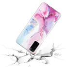 For Samsung Galaxy S20 5G IMD Marble Pattern TPU Phone Case(Pink Blue) - 3