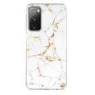 For Samsung Galaxy S20 FE 5G IMD Marble Pattern TPU Phone Case(White) - 1