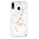 For Samsung Galaxy A40 IMD Marble Pattern TPU Phone Case(White) - 1
