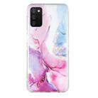 For Samsung Galaxy A03s IMD Marble Pattern TPU Phone Case(Pink Blue) - 1
