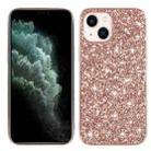 For iPhone 14 Plus Glitter Powder TPU Phone Case (Rose Gold) - 1