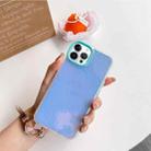 For iPhone 14 Pro Laser Crocodile Pattern Phone Case(Light Blue) - 1