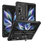 For Samsung Galaxy Z Fold4 Shockproof TPU + PC Phone Case(Black) - 1