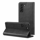 For Samsung Galaxy S21+ Calf Texture Horizontal Flip Leather Phone Case(Black) - 1