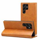 For Samsung Galaxy S22 Ultra Calf Texture Horizontal Flip Leather Phone Case(Khaki) - 1