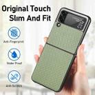 For Samsung Galaxy Z Flip4 5G Cross Pattern Slim PC Protective Phone Case(Green) - 6