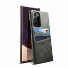 For Samsung Galaxy Note20 Ultra Calf Texture Back Protective Phone Case with Card Slots(Grey) - 1