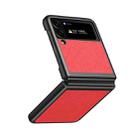 For Samsung Galaxy Z Flip4 Cross Texture All Inclusive Shockproof Protective Phone Case(Red) - 1