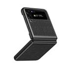 For Samsung Galaxy Z Flip4 Cross Texture All Inclusive Shockproof Protective Phone Case(Black) - 1